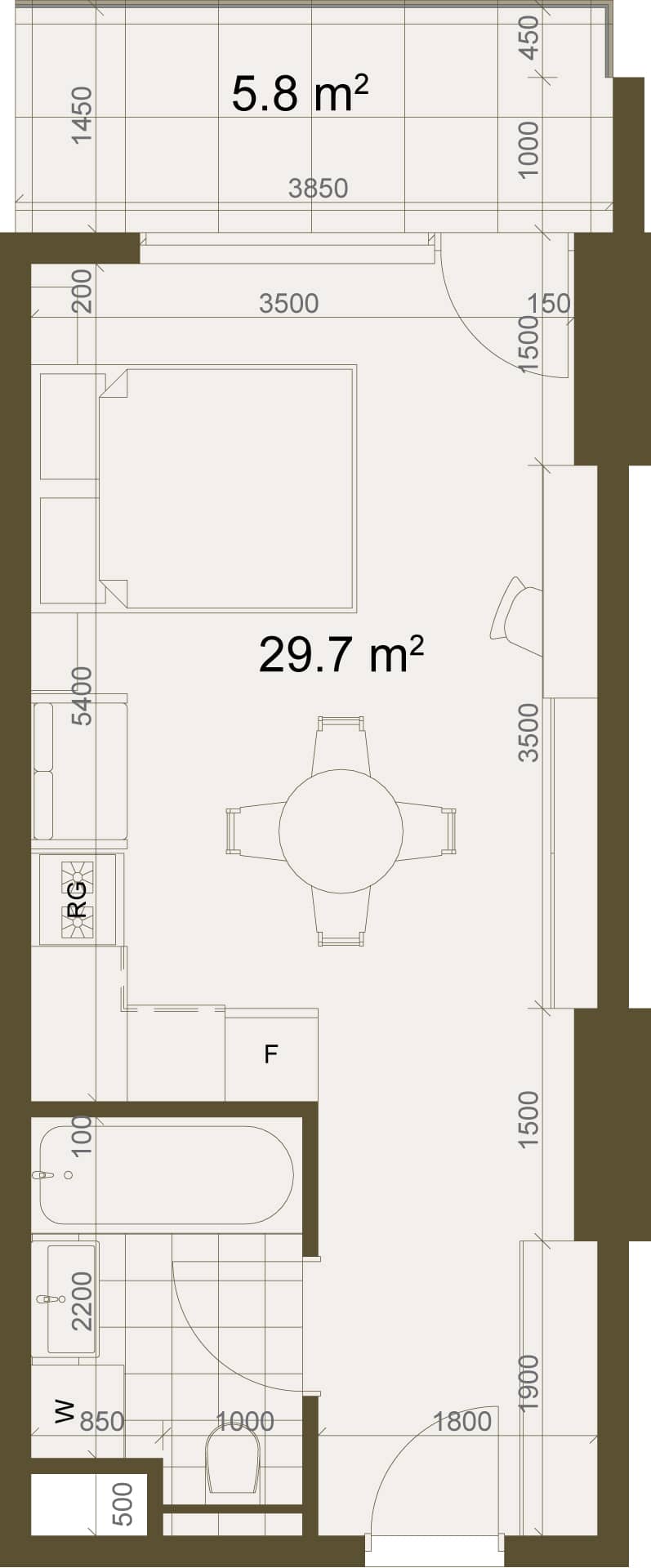 Студия, 35.5 м², 9 этаж в ЖК "NEXT Magnolia"