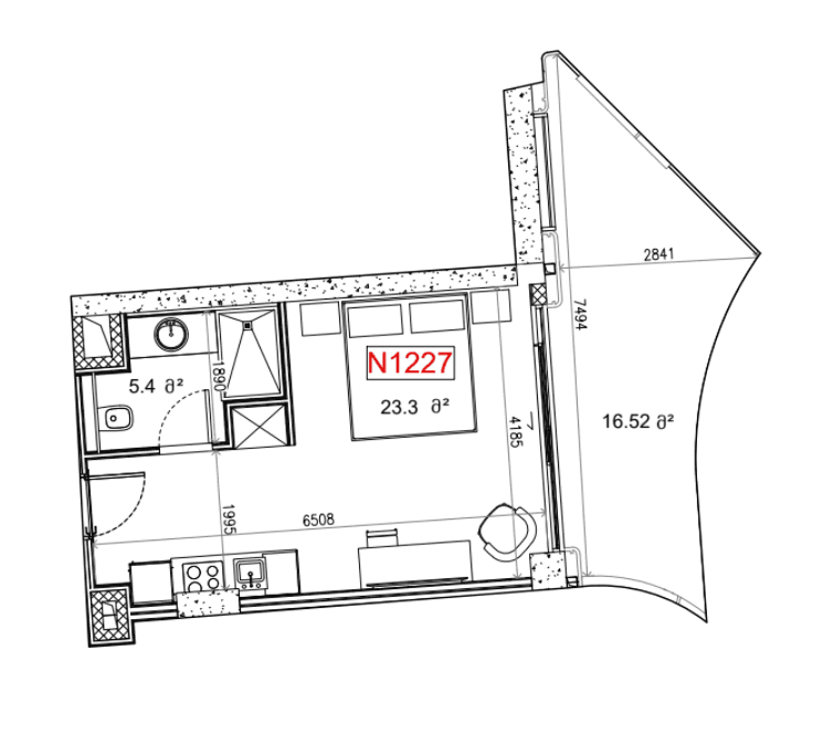 {{roomApartmentOrStudio}}, 45.1 м², 12 этаж в ЖК "Next Collection"