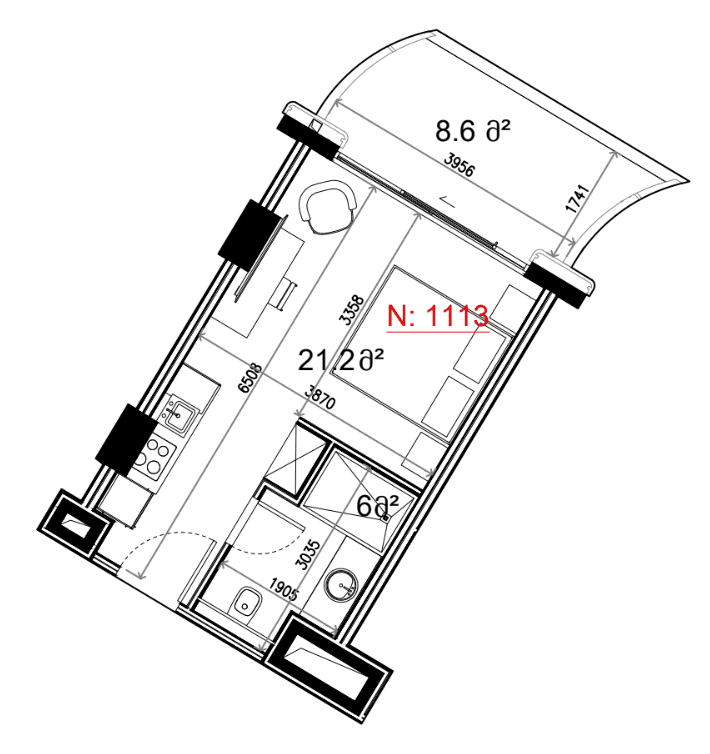 {{roomApartmentOrStudio}}, 35.8 м², 11 этаж в ЖК "Next Collection"