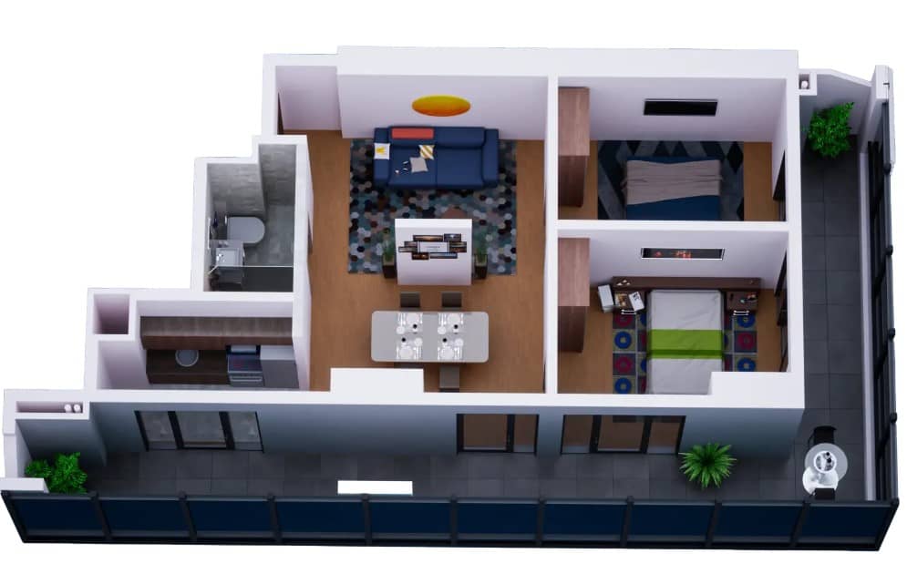 2-комн., 79.8 м²
