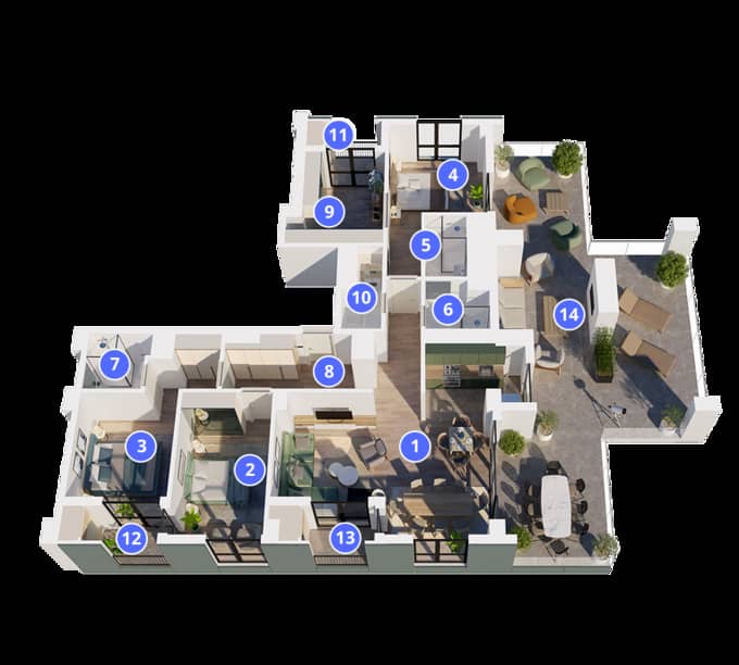 4-room, 233.7 m²