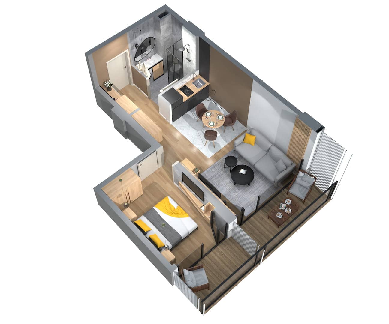 2-room, 51.2 m²