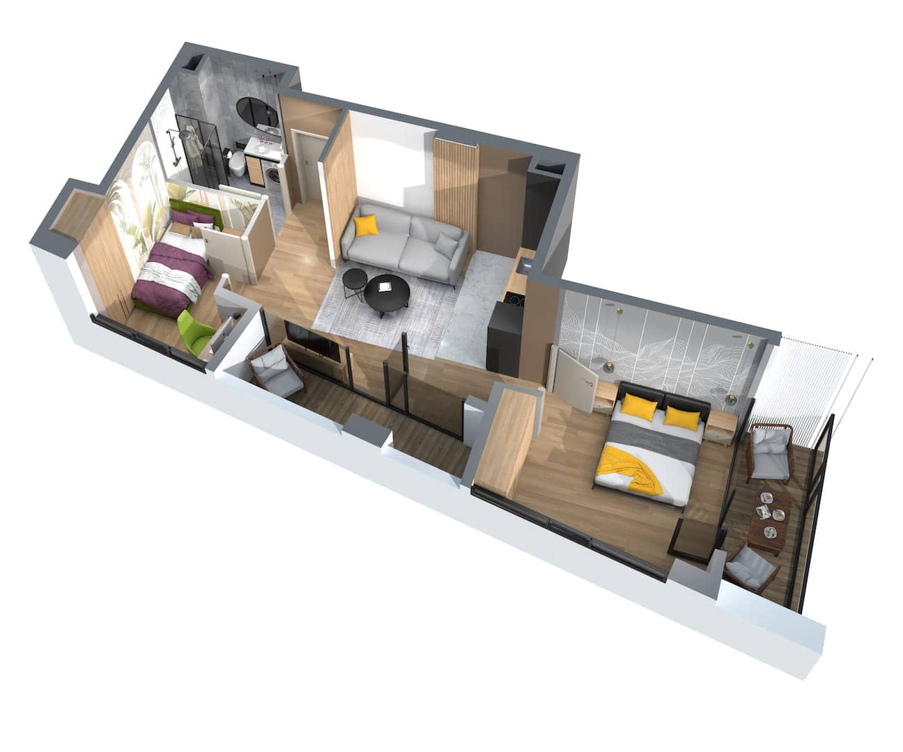 3-room, 65.2 m²