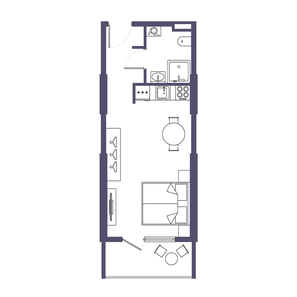 Студия, 34 м²