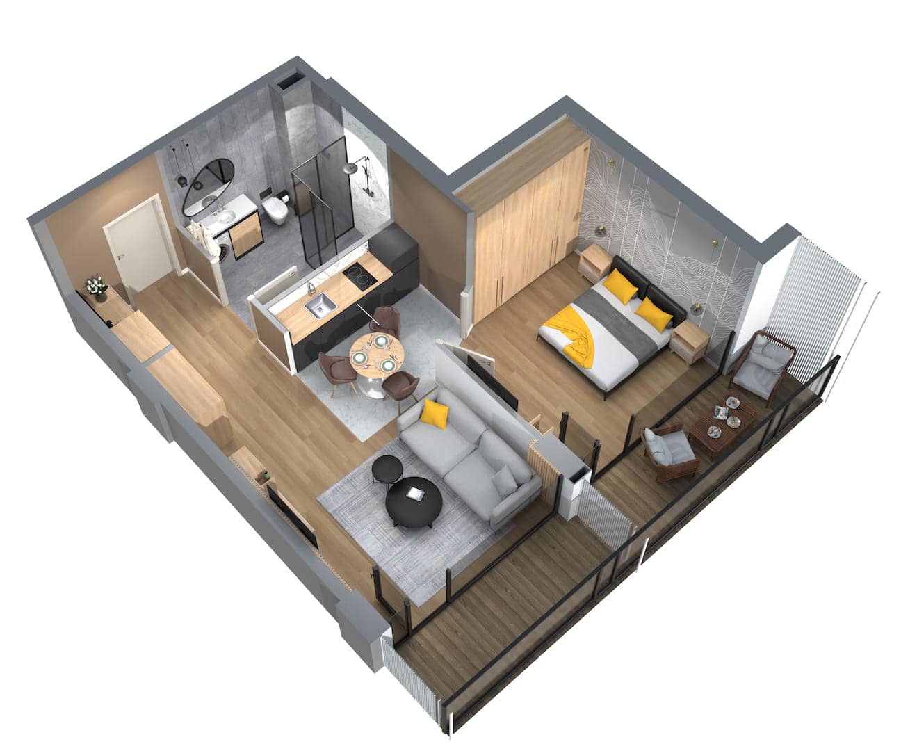 2-room, 65.4 m²
