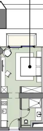 Studio, 34.4 m², Floor 27