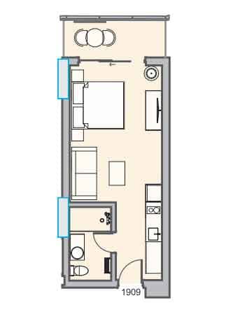 {{roomApartmentOrStudio}}, 36.6 м², 19 этаж в ЖК "Dreamland Oasis"