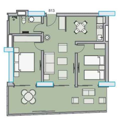 {{roomApartmentOrStudio}}, 80.46 m², 14 floor, Dreamland Oasis in Batumi