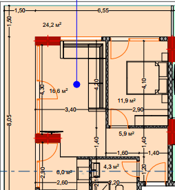 2-комн, 72.4 м², из 3