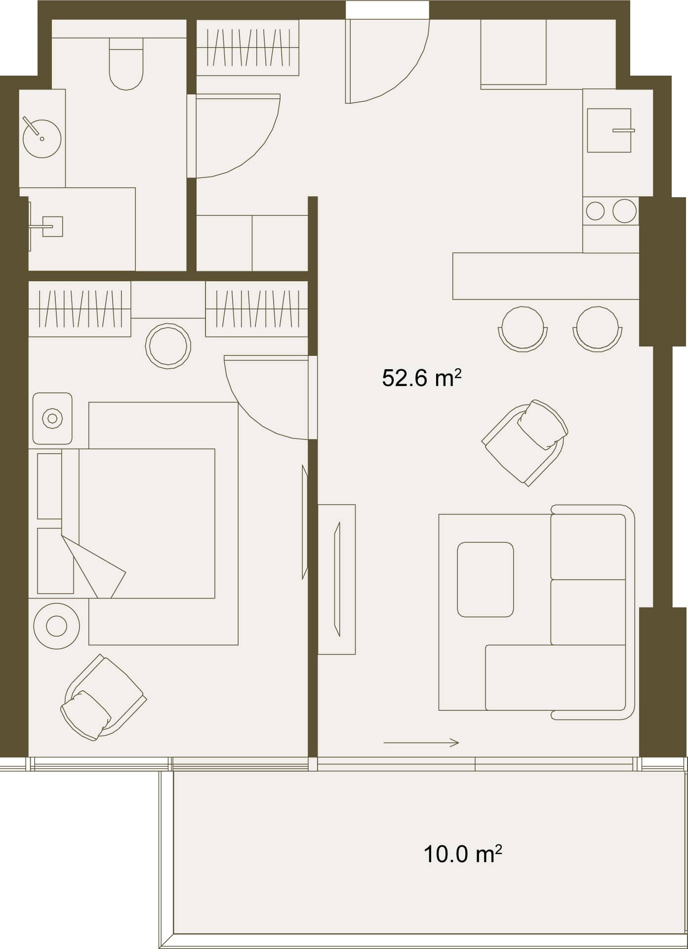 {{roomApartmentOrStudio}}, 62.5 м², 5 этаж в ЖК "Next Gardens"