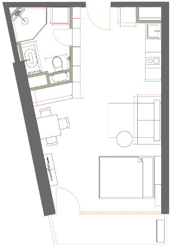 Студия, 40.3 м², из 14