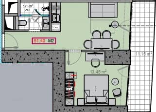 Студия, 34.4 м², из 13