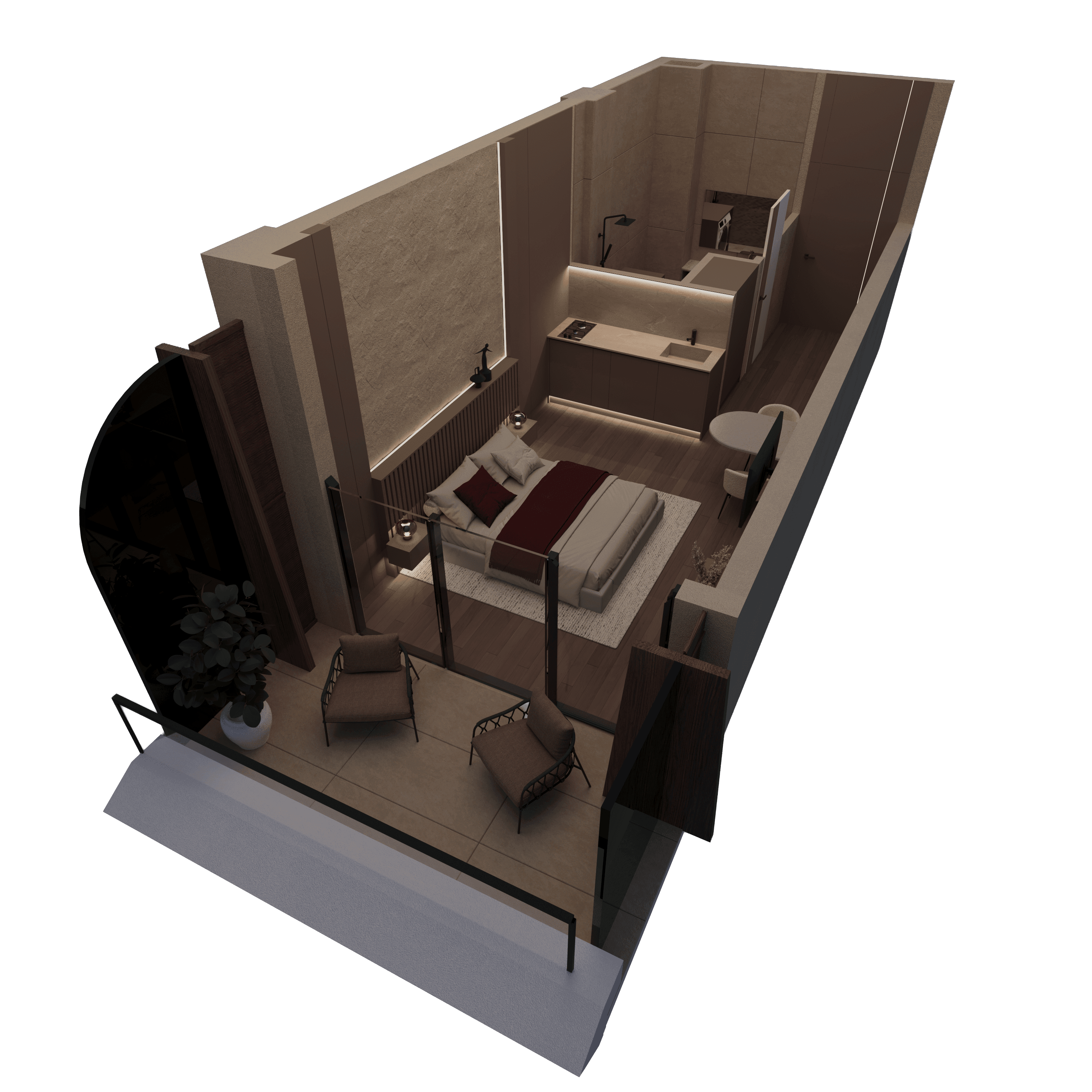 Студия, 33.9 м²