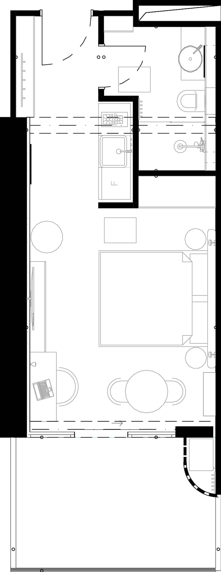 {{roomApartmentOrStudio}}, 38.2 მ², 5 სართული, Montemar ბათუმში