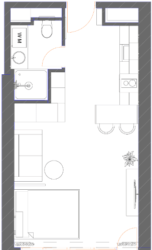 Studio, 34.9 m², of 33