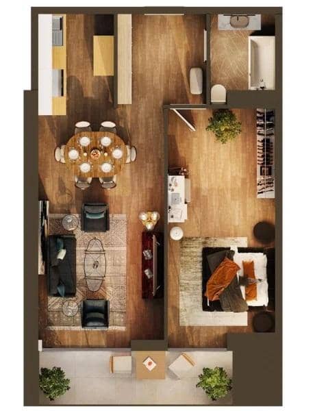 2-комн, 65.8 м², этаж 9