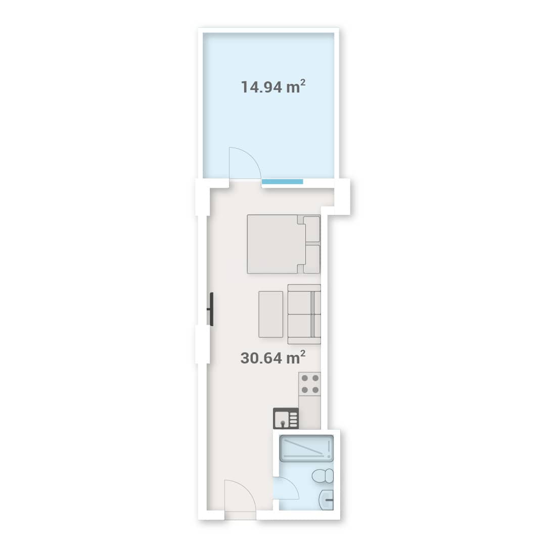 {{roomApartmentOrStudio}}, 45.62 მ², 4 სართული, Dini Development House ბათუმში