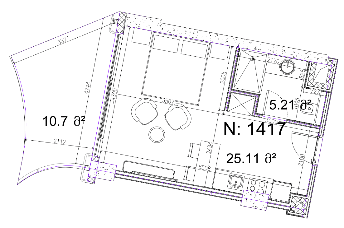 {{roomApartmentOrStudio}}, 41 м², 14 этаж в ЖК "Next Collection"