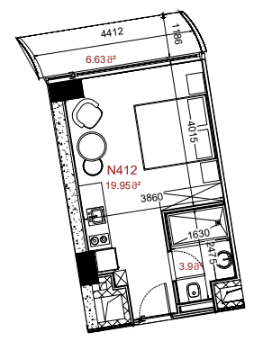 {{roomApartmentOrStudio}}, 33.23 м², 3 этаж в ЖК "Next Collection"