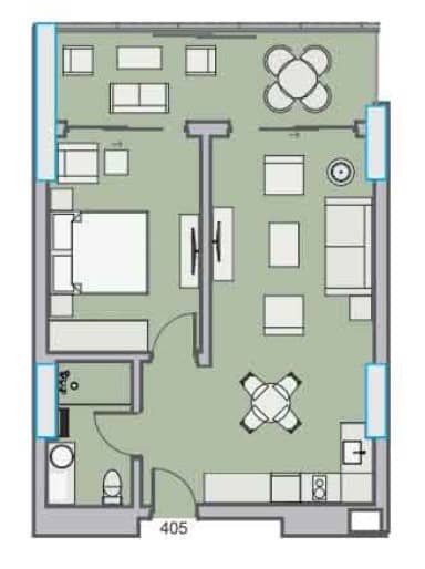 {{roomApartmentOrStudio}}, 64.99 მ², 4 სართული, Dreamland Oasis ბათუმში