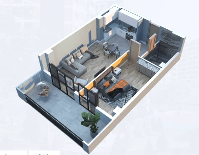 2-комн, 68.4 м²
