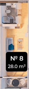 Студия, 28 м², этаж 20