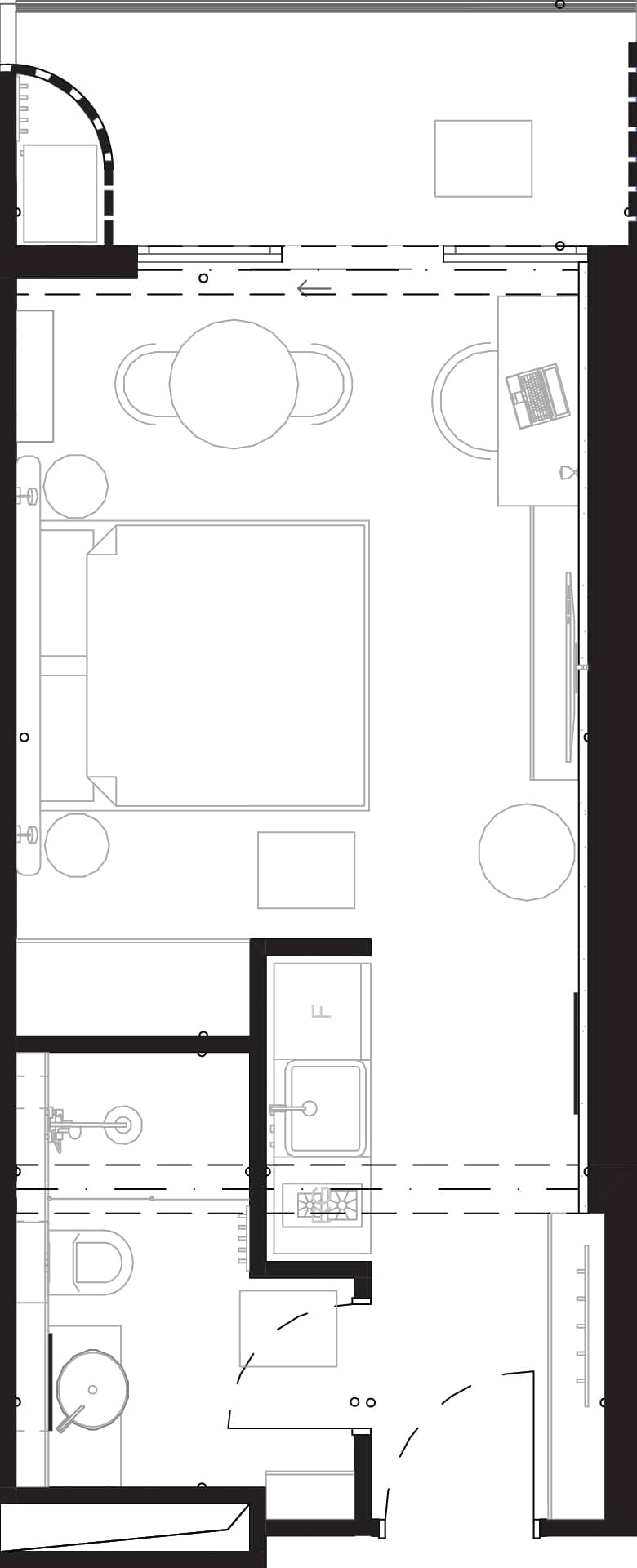 {{roomApartmentOrStudio}}, 34.2 მ², 15 სართული, Montemar ბათუმში