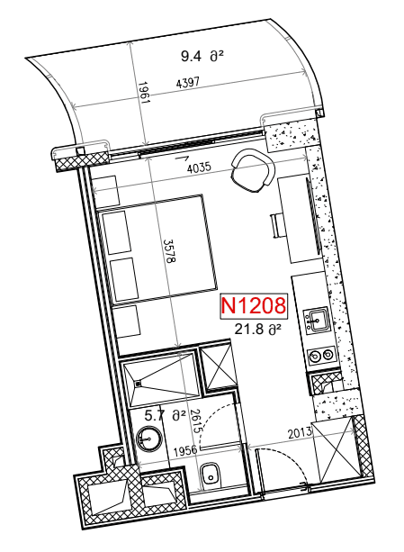 {{roomApartmentOrStudio}}, 35.9 м², 12 этаж в ЖК "Next Collection"