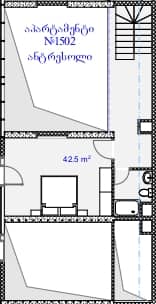 {{roomApartmentOrStudio}}, 139.8 m², 15 floor, Aquapark Residence in Batumi