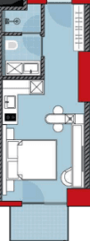 一居室, 31.2 m²