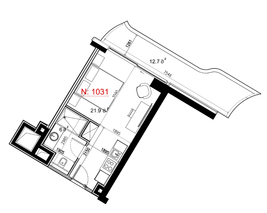 {{roomApartmentOrStudio}}, 40.6 м², 10 этаж в ЖК "Next Collection"