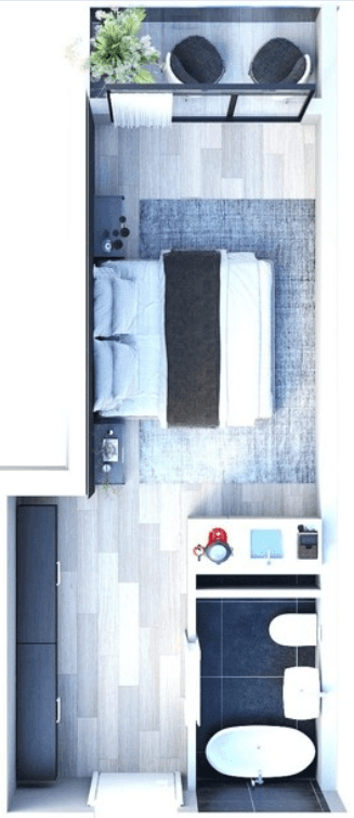 1-room, 32.5 m², Floor 28