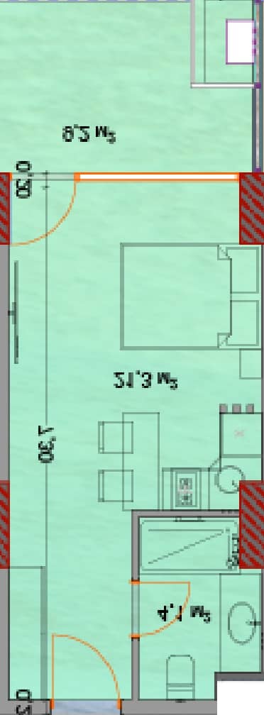 Studio, 35.3 m², of 20