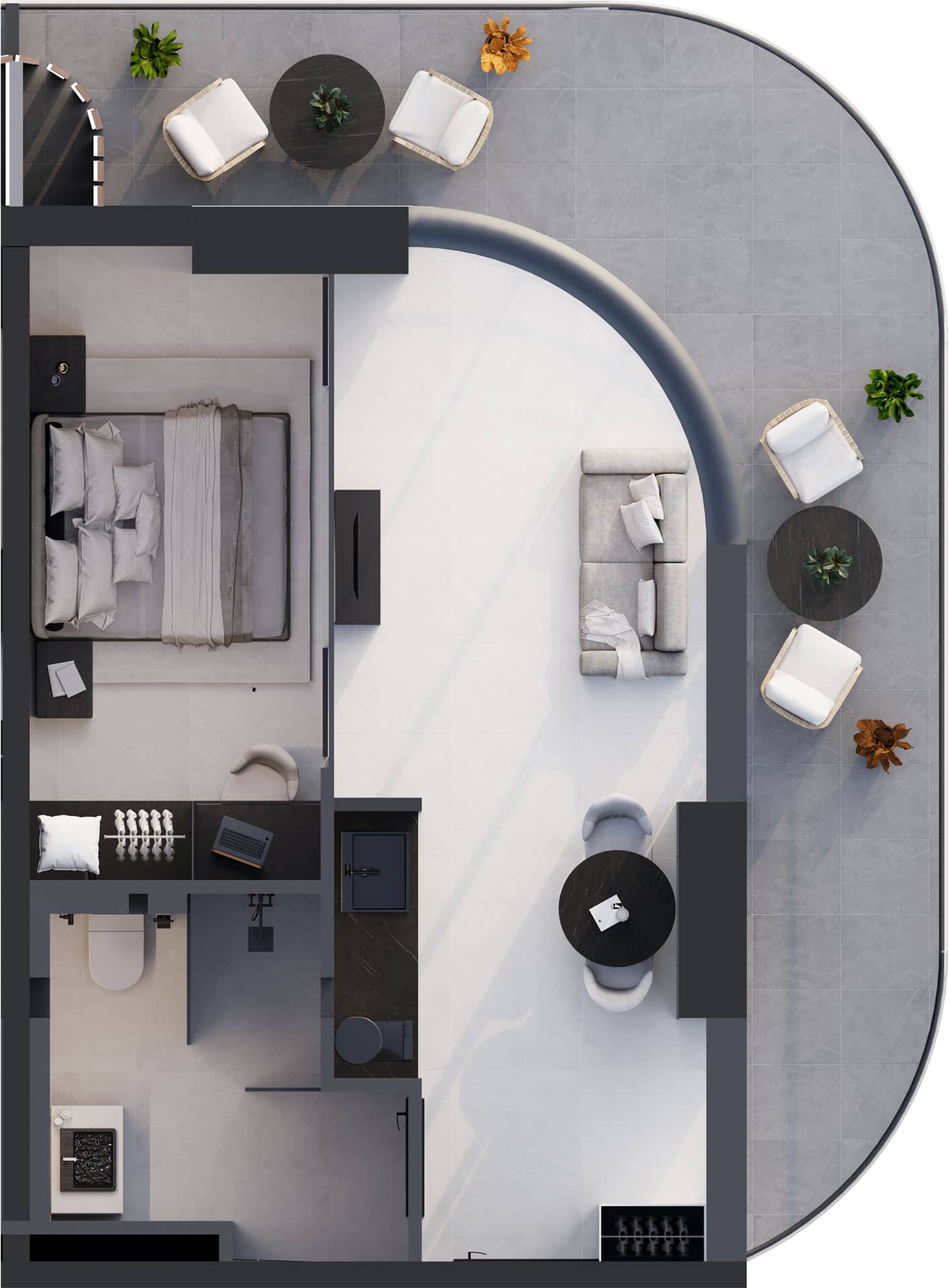 {{roomApartmentOrStudio}}, 59.7 მ², 15 სართული, Montemar ბათუმში