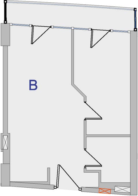 1-комн, 43 м², этаж 12