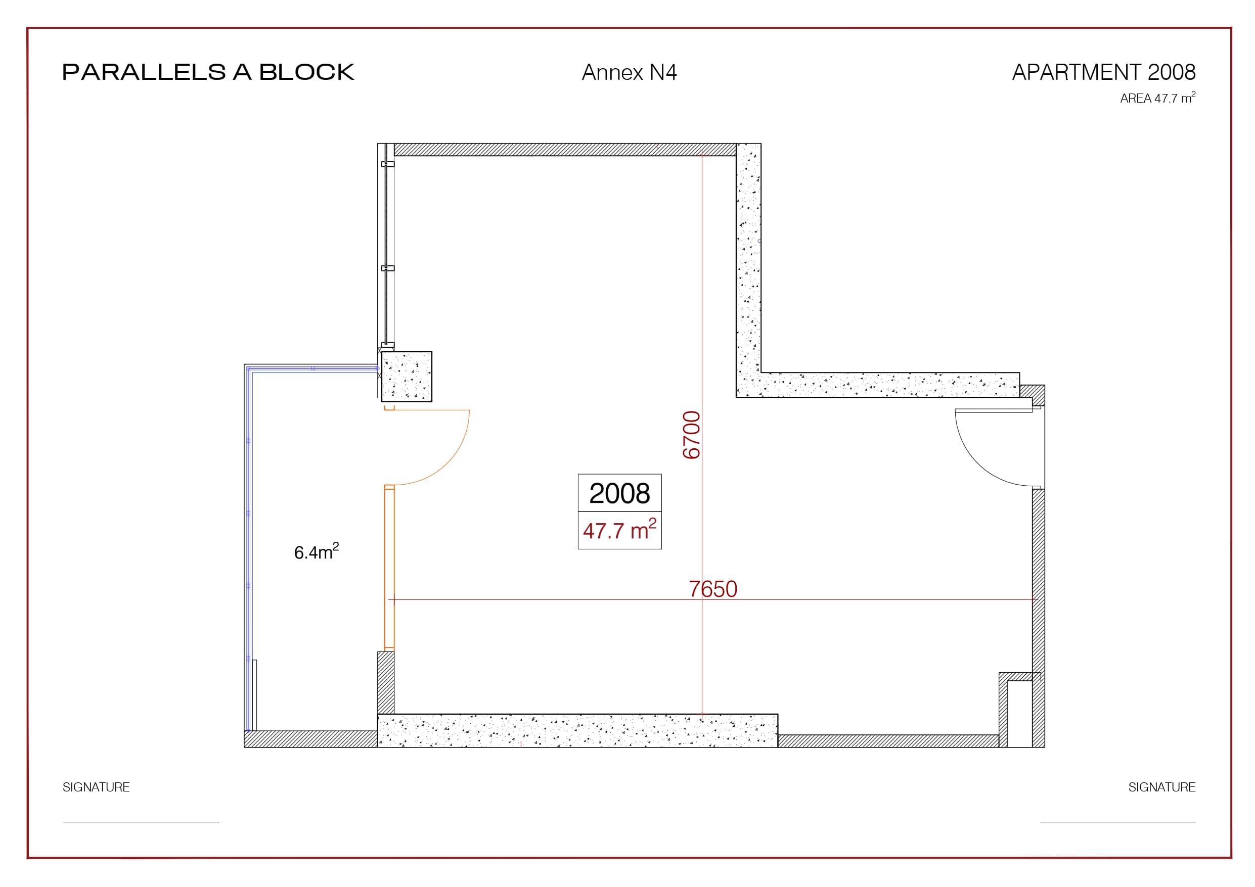 一居室, 47.7 m²