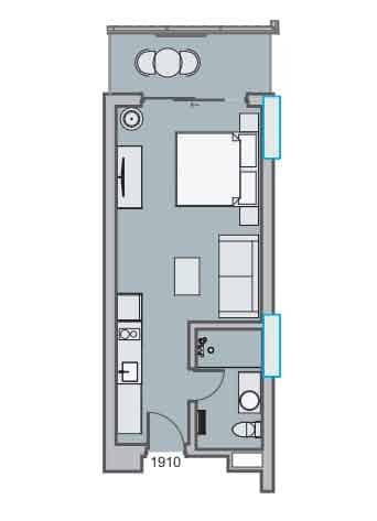 {{roomApartmentOrStudio}}, 36.74 m², 19 floor, Dreamland Oasis in Batumi