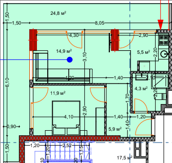 2-комн, 68.7 м², этаж 7