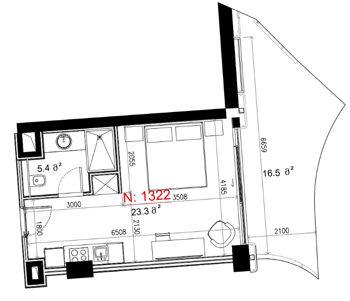 {{roomApartmentOrStudio}}, 45.2 м², 13 этаж в ЖК "Next Collection"