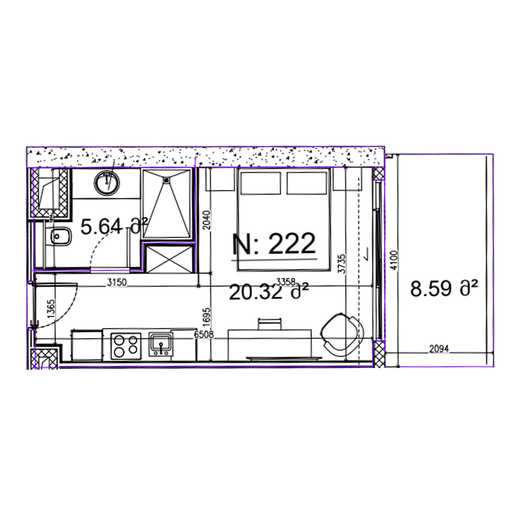 {{roomApartmentOrStudio}}, 47.8 m², 2 floor, Next Collection in Batumi