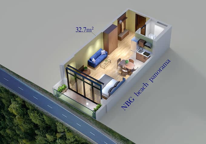 {{roomApartmentOrStudio}}, 33.1 м², 21 этаж в ЖК "NBG Beach Panorama"