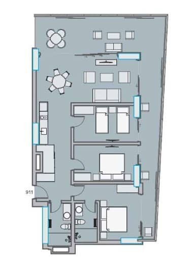 {{roomApartmentOrStudio}}, 140.22 м², 9 этаж в ЖК "Dreamland Oasis"