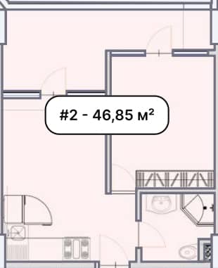 {{roomApartmentOrStudio}}, 46.85 m², 4 floor, Elite Family Residence in Batumi