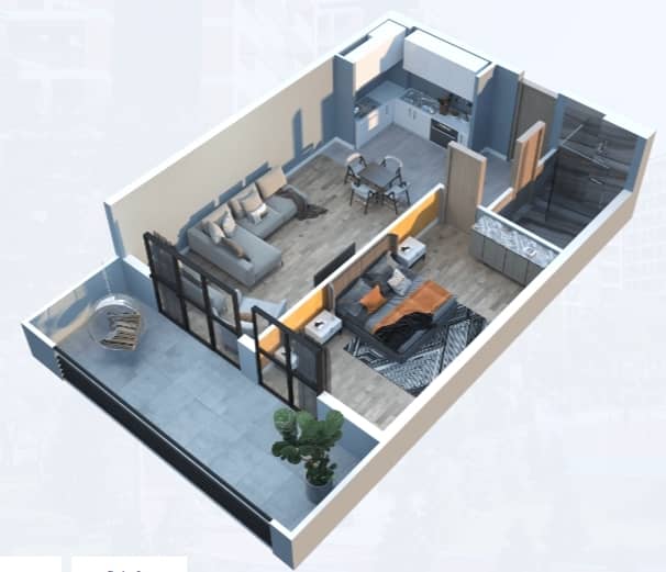 2-комн, 65.7 м²