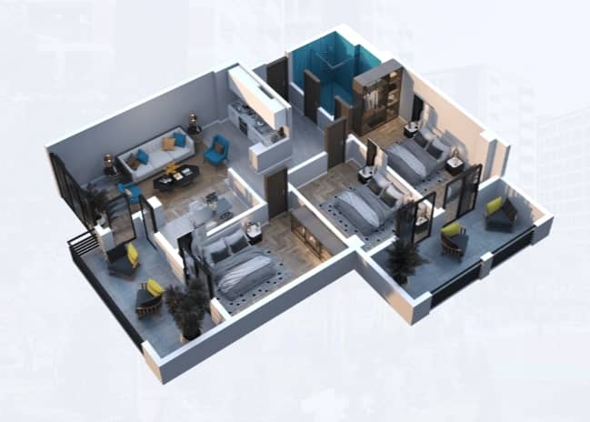 4-комн, 124.5 м²
