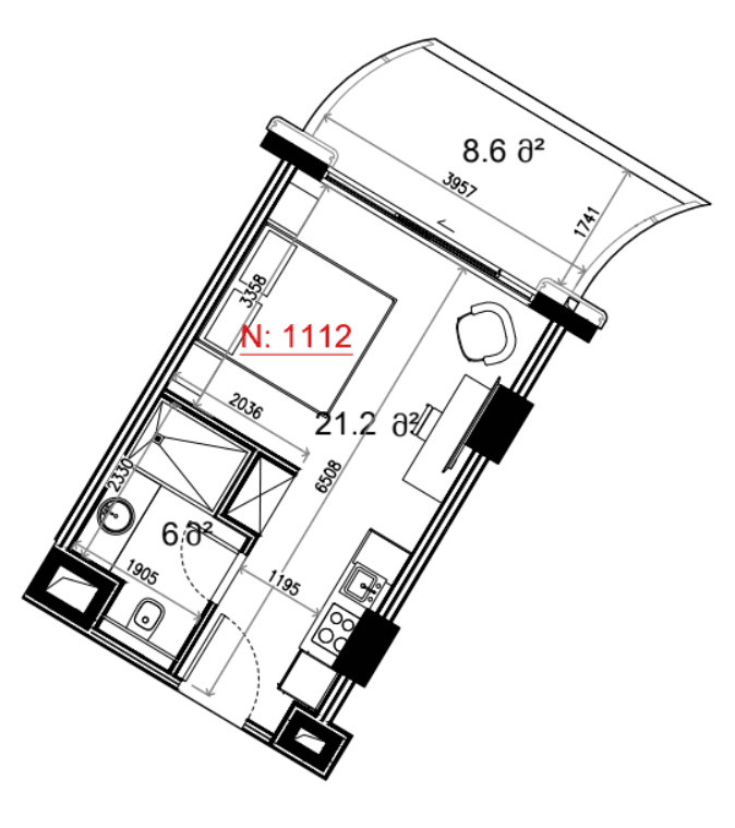 {{roomApartmentOrStudio}}, 35.8 м², 11 этаж в ЖК "Next Collection"