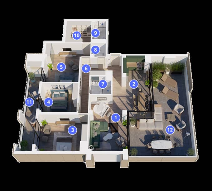 4-room, 232.9 m²