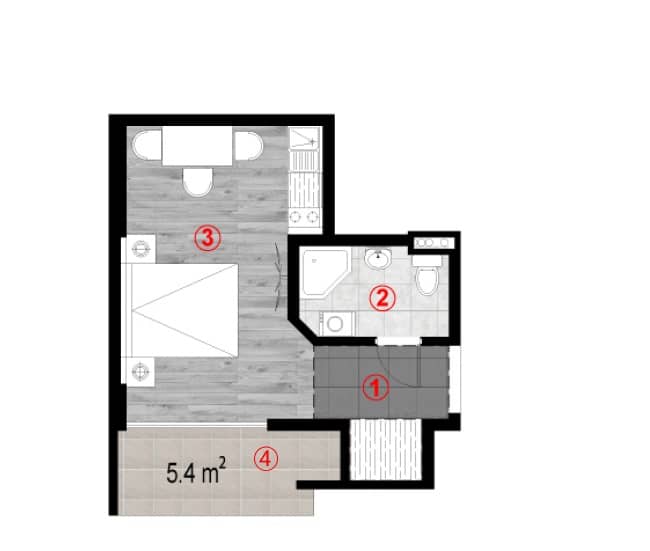 {{roomApartmentOrStudio}}, 29.3 м², 10 этаж в ЖК "Green Cape"
