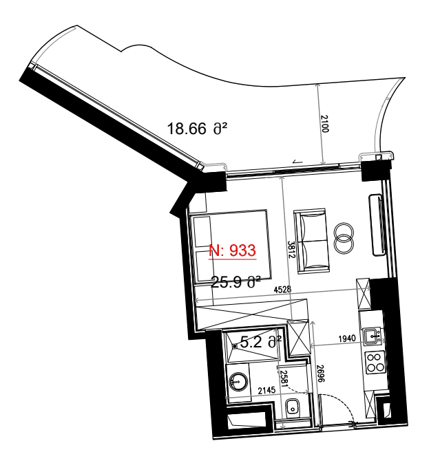 {{roomApartmentOrStudio}}, 47.8 м², 9 этаж в ЖК "Next Collection"