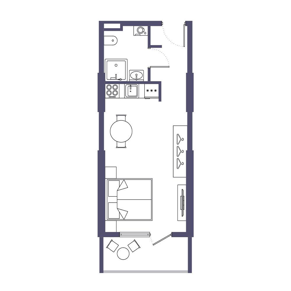 Студия, 34 м²